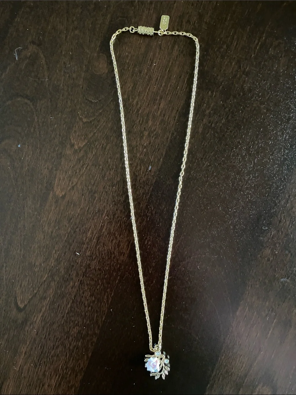 1928 Pink Rose Pendant